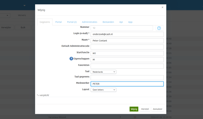 Medewerker koppelen aan gebruiker-1